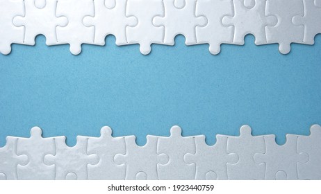 Abstract conceptual background with incomplete jigsaw puzzle