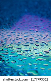 Abstract cool toned background of water droplets.