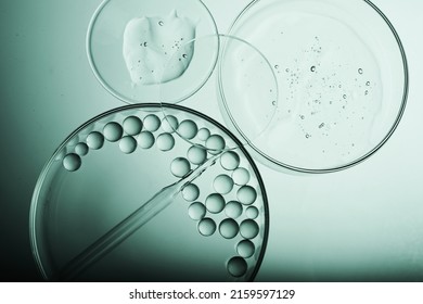 Abstract cosmetic laboratory. Chemical laboratory research. Cosmetic Essence - Shutterstock ID 2159597129