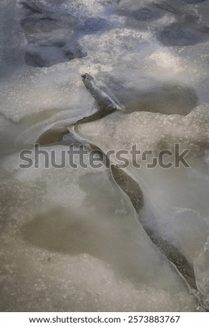 abstract crack in the ice