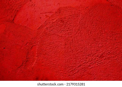 Abstract Cracked Cement Wall  Background. Spooky And Creepy Red Wall Background. Halloween Concept