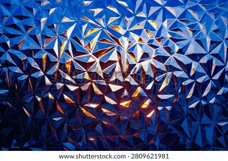 Abstract cristal glas structur in backlight. For glas material ilustrations or for background use.