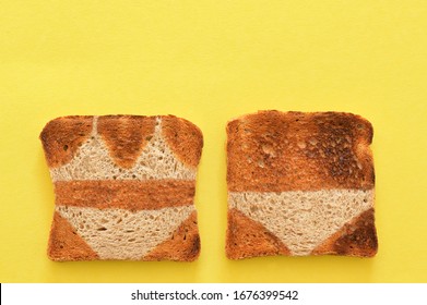 Abstract Crusty Bread Toast Slice And Summer Tan Lines