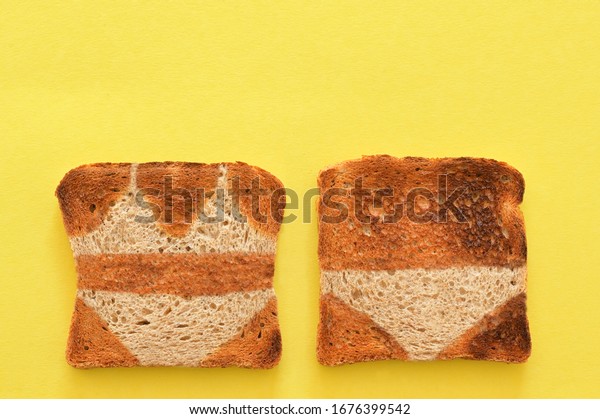 Abstract\
Crusty Bread Toast Slice And Summer Tan\
Lines