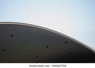 Abstract Curved Metal Sheet Roof