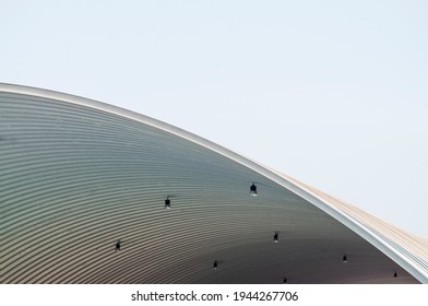 Abstract Curved Metal Sheet Roof