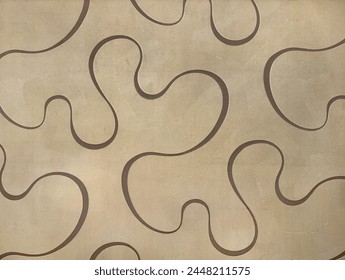 Abstract curves, arches, and swirl wavy pattern in beige and brown color, with some textures for wall covering purposes. - Powered by Shutterstock