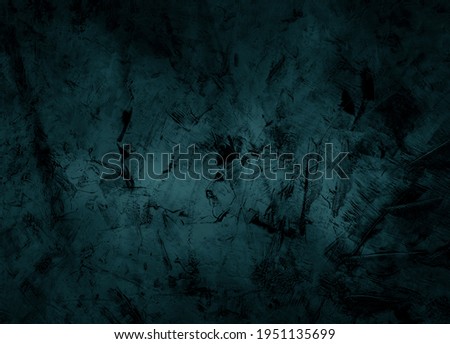 Abstract Dark greenish blue polished cement texture background. Grunge wall in a loft-style, chic cool. Green-blue blank backdrop with dark border design for web banner wallpaper studio room display. Stock photo © 