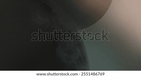 Abstract dark moon background with gradient and noise effect