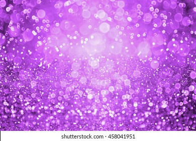 Abstract Dark Purple Glitter Sparkle Confetti Background And Invite For Halloween Night, Party Or Club