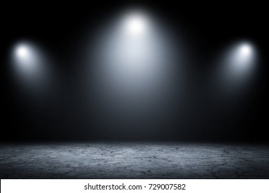 Abstract Dark Room Studio Wall Background And Display Your Product.Gray Empty Show Product.