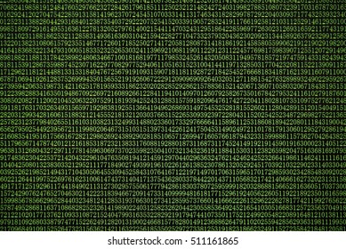 Abstract data numbers bits stream background. concept technology digital cyber pattern.