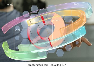 Abstract Data Visualization with Colorful 3D Elements