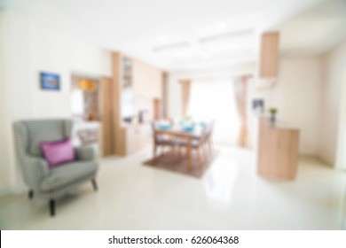 Abstract defocused blurred background of dining room