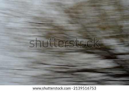abstract design artsy natural background backdrop wallpaper of tree and tree branches blowing in the wind intentional blur motion special effect created from camera movement and long time exposure 