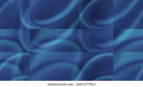 Abstract digital artwork with flowing blue waves and pixel grid texture. Modern and futuristic design suitable for tech, data, or motion backgrounds. Ideal for creative and commercial use.