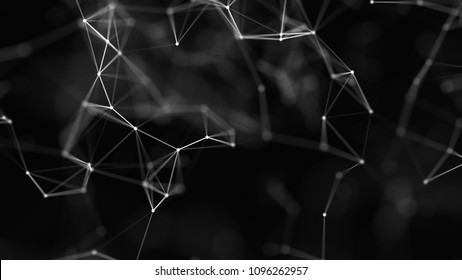 Abstract digital background. Big data visualization. Network connection structure. Science background.