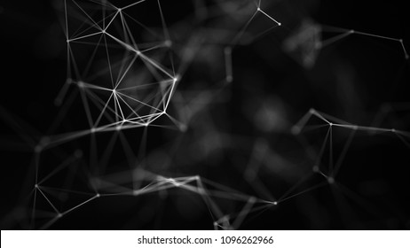 Abstract Digital Background. Big Data Visualization. Network Connection Structure. Science Background.