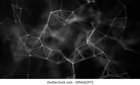 Abstract digital background. Big data visualization. Network connection structure. Science background.