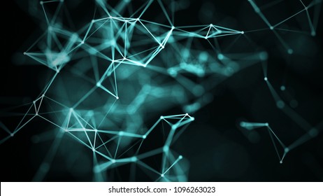 Abstract digital background. Big data visualization. Network connection structure. Science background.