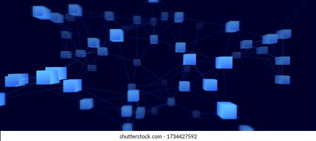 Abstract digital background. Big data visualization. Network connection structure. Scientific data.