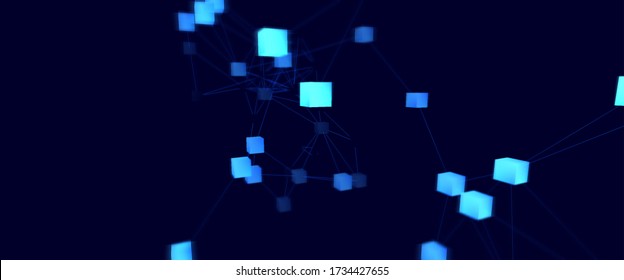 Abstract digital background. Big data visualization. Network connection structure. Scientific data. - Powered by Shutterstock - Get 15% off with code: PIKWIZARD15