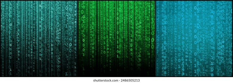 Abstract digital background with binary code. Hackers, darknet, virtual reality and science fiction concept.