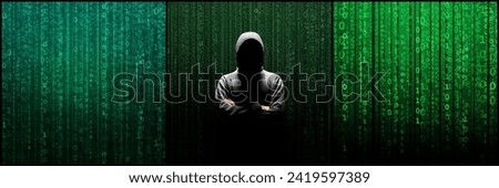 Abstract digital background with binary code. Hackers, darknet, virtual reality and science fiction concept.