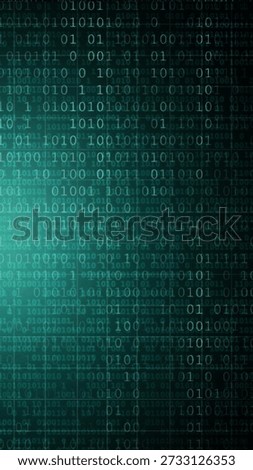 Abstract digital background with binary code. Artificial intelligence, machine learning, cybersecurity concept.