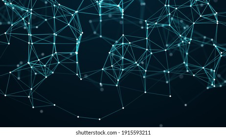 Abstract digital background of dots and lines. Big data visualization. Connection structure. Abstract technology science background. 3d render
 - Shutterstock ID 1915593211