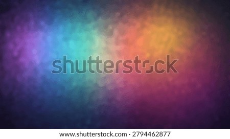 Abstract digital background featuring a vibrant rainbow spectrum with a pixelated mosaic texture and dark vignette borders.