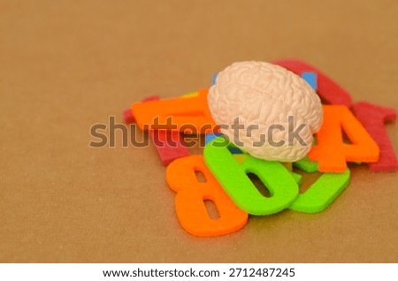 Abstract Digital Brain Processing Mathematical Formulas and Arithmetic Data