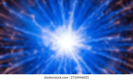 Abstract Digital Explosion Background with Dynamic Energy Burst, and Blue and White Light.