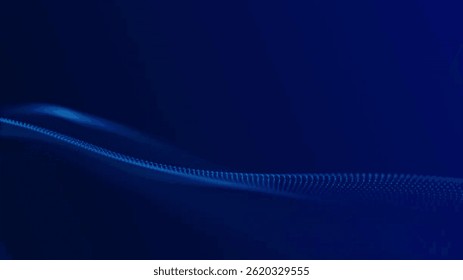 Abstract digital flow particles. Cyber network connection background. Big data visualization. Technology backdrop. 3d rendering. Vibrant Blue Background – High Resolution Studio Backdrop.