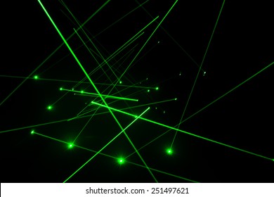 Abstract Of Digital Green Light Laser Line