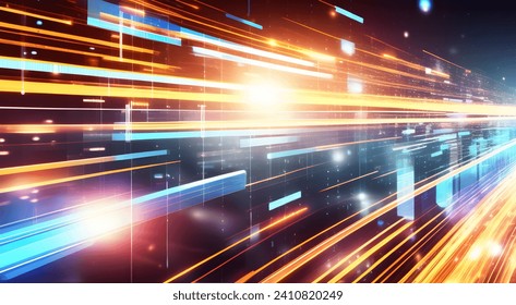Abstract digital technology background realistic particle