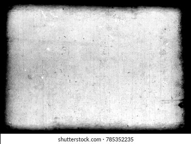 Abstract Dirty Or Aging Film Frame. Dust Particle And Dust Grain Texture Or Dirt Overlay Use Effect For Film Frame With Space For Your Text Or Image And Vintage Grunge Style.