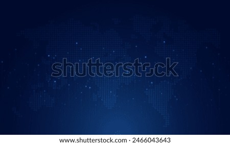 Abstract dot white blue pattern gradient texture technology background.