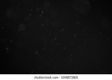 Abstract Dust Particles Over Black Background For Overlay