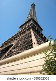 Abstract Eiffel Tower Angle Base Pillar Up Corner View