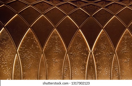 Abstract elegant art deco geometric ornamented brown textured background