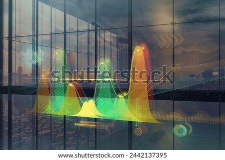 Abstract elements business charts. Abstract bitmap illustration.