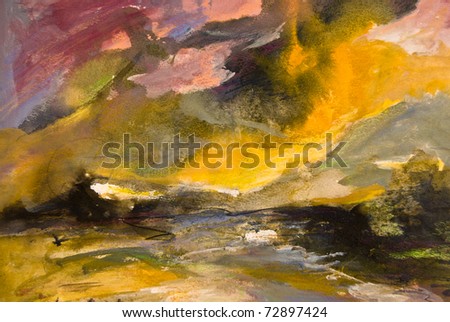 Abstract expressionist painted background