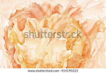 Abstract Fabric Flower Background, Artistic Floral Waving Cloth, Petal pattern