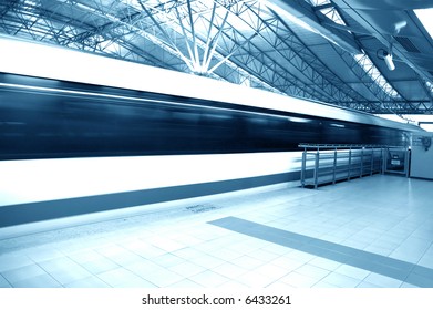 abstract of fast moving train