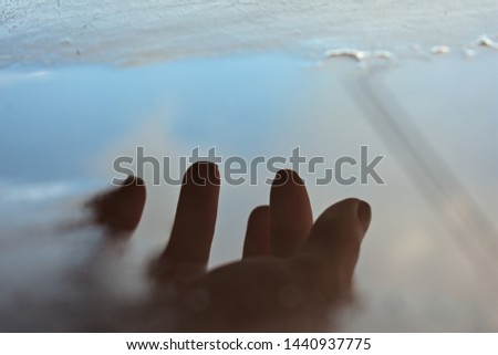 Similar – Image, Stock Photo adieu Human being