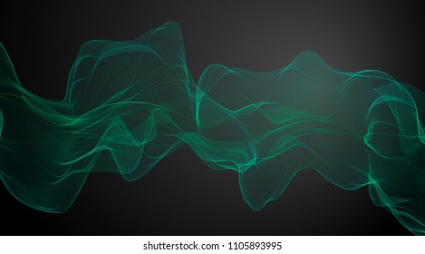 Abstract flowing soft waveform Harmonious modern waving background. Art line futuristic fluid. smoke imitation. 