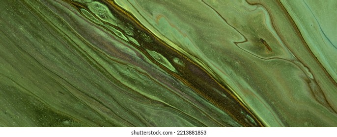 Abstract fluid art background dark green   brown colors  Liquid marble  Acrylic painting canvas and olive gradient  Watercolor backdrop and wavy pattern  Stone section 