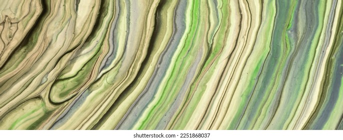 Abstract fluid art background light green   beige colors  Liquid marble  Acrylic painting canvas and olive gradient  Watercolor backdrop and wavy pattern  Stone section 