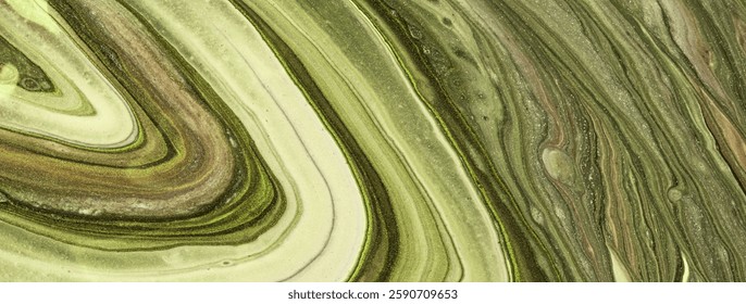Abstract fluid art background light green and olive colors. Liquid marble. Acrylic painting on canvas with khaki gradient. Watercolor backdrop with wavy pattern. Stone section. - Powered by Shutterstock - Get 15% off with code: PIKWIZARD15